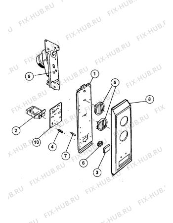 Взрыв-схема микроволновой печи Electrolux EMM3402 - Схема узла Command panel 037